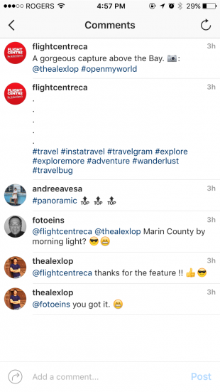 Screenshot of Instagram hashtags in captions. Instagram advertising tips for cannabis stores and dispensaries.