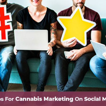People holding social media concepts. Cannabis marketing on social media. Tips for social media marketing for dispensaries and cannabis companies. Cannabis marketing agency.