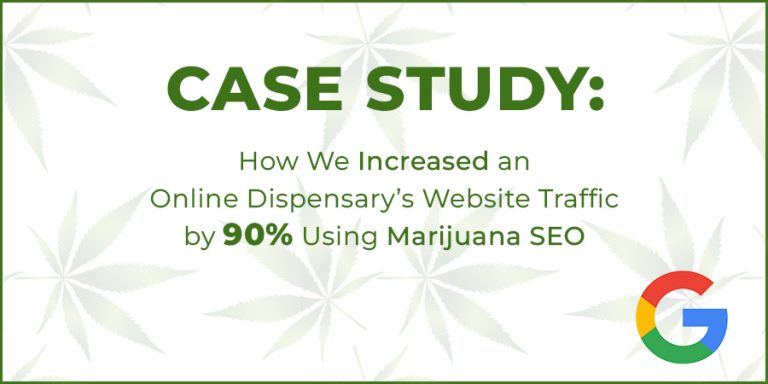 marijuana seo case study header image. cannabis marketing agency and dispensary SEO experts.